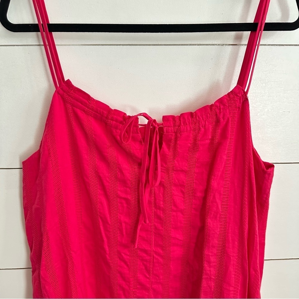 NWT M BB DAKOTA spaghetti strap pink loose fit woman cotton maxi dress coastal - Picture 10 of 12